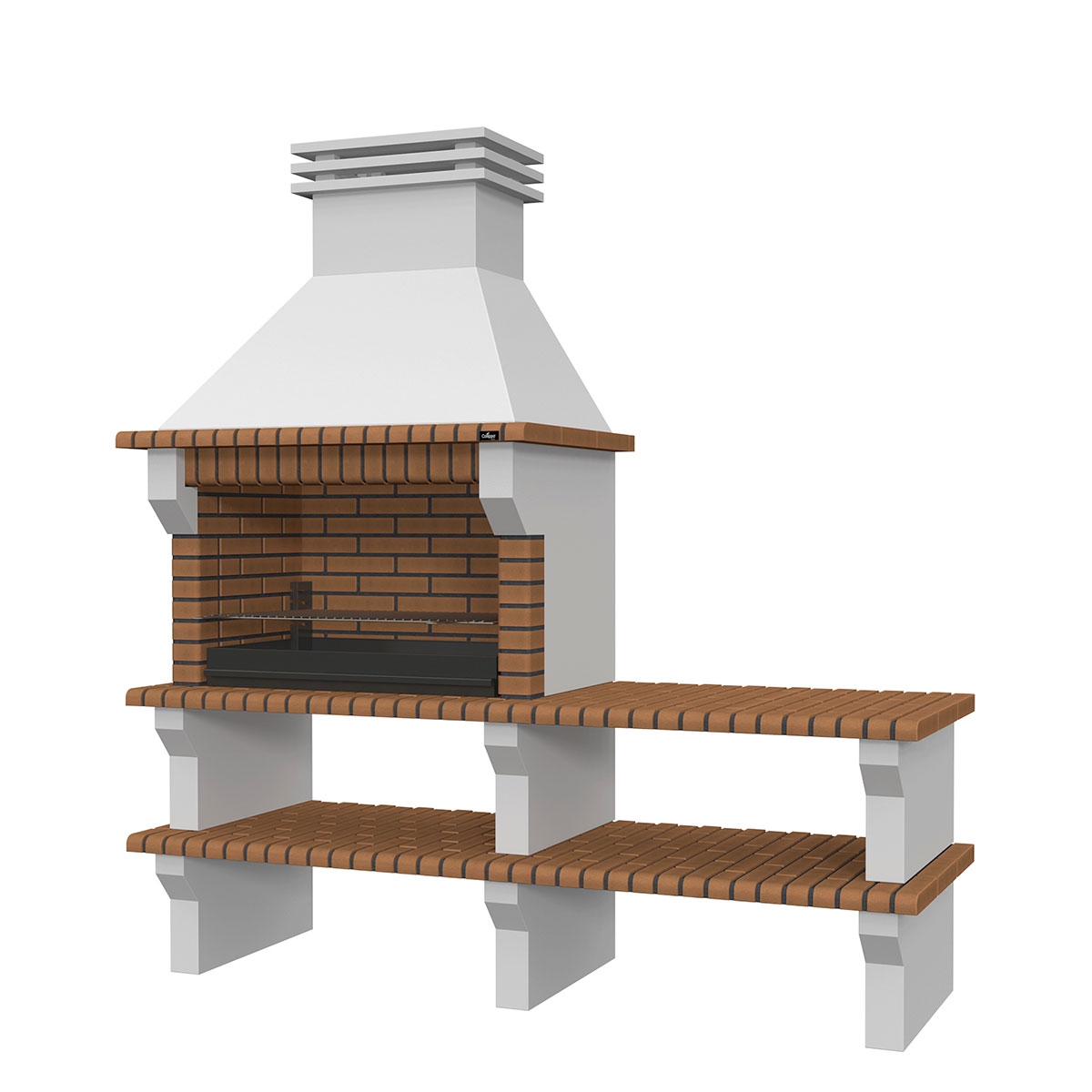 Viana Templar barbecue with countertop