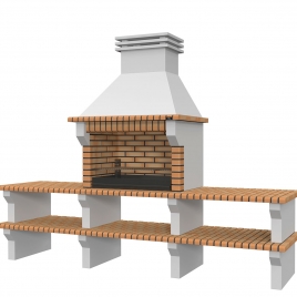 Grill mit 2 Arbeitsplatten Viana Yellow