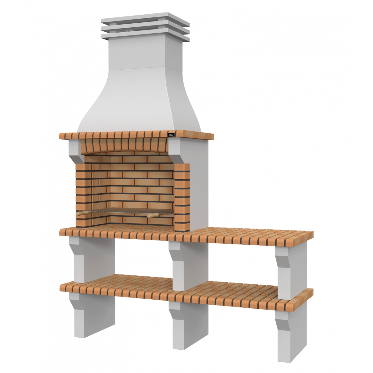 Barbecue with Countertop Fafe Yellow