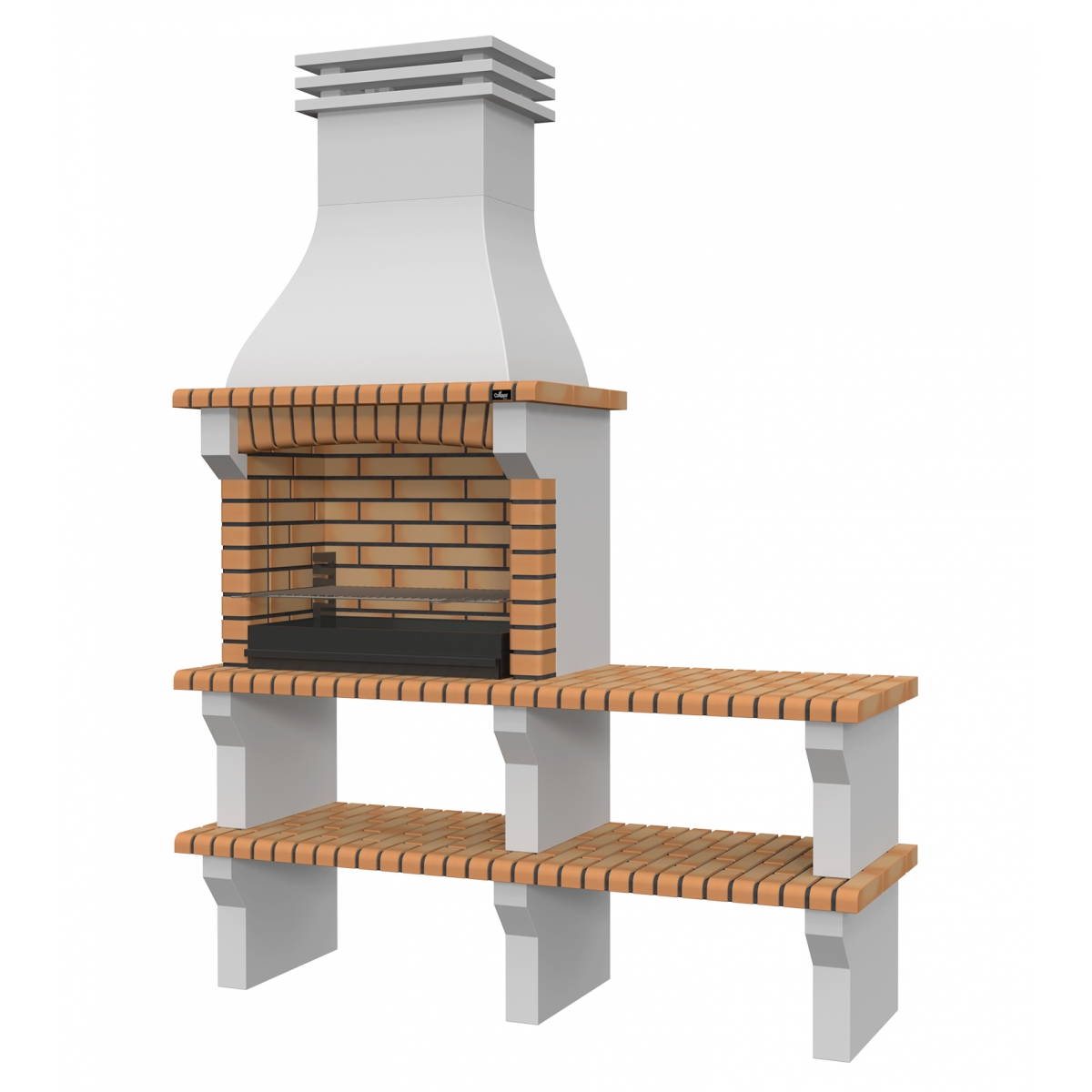 Barbecue with Countertop Fafe Yellow - 2