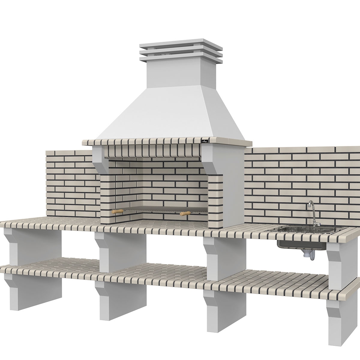 with 2 countertops, sink and faucet Viana Blanco