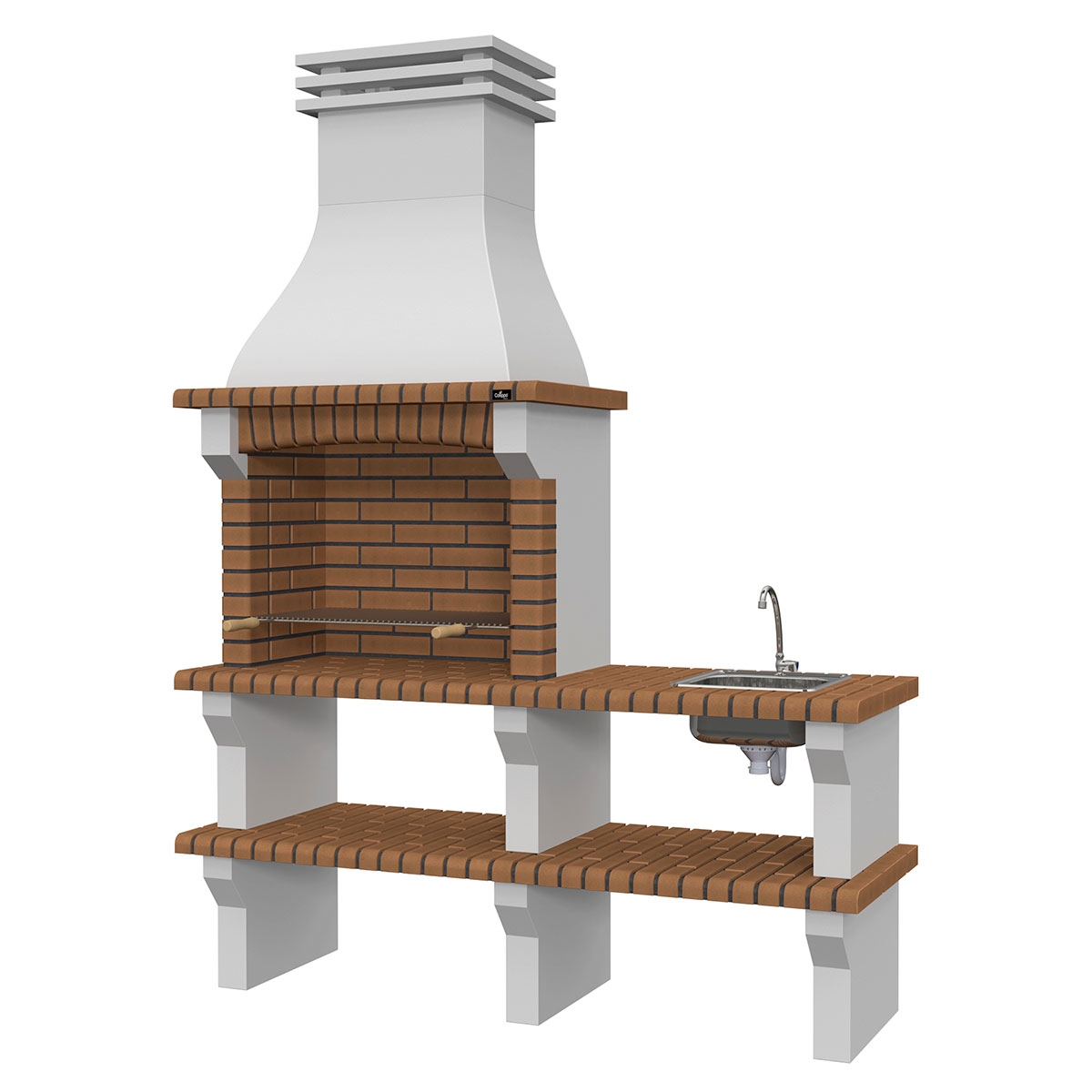 Barbecue with Countertop, Sink and Fafe Templar Faucet