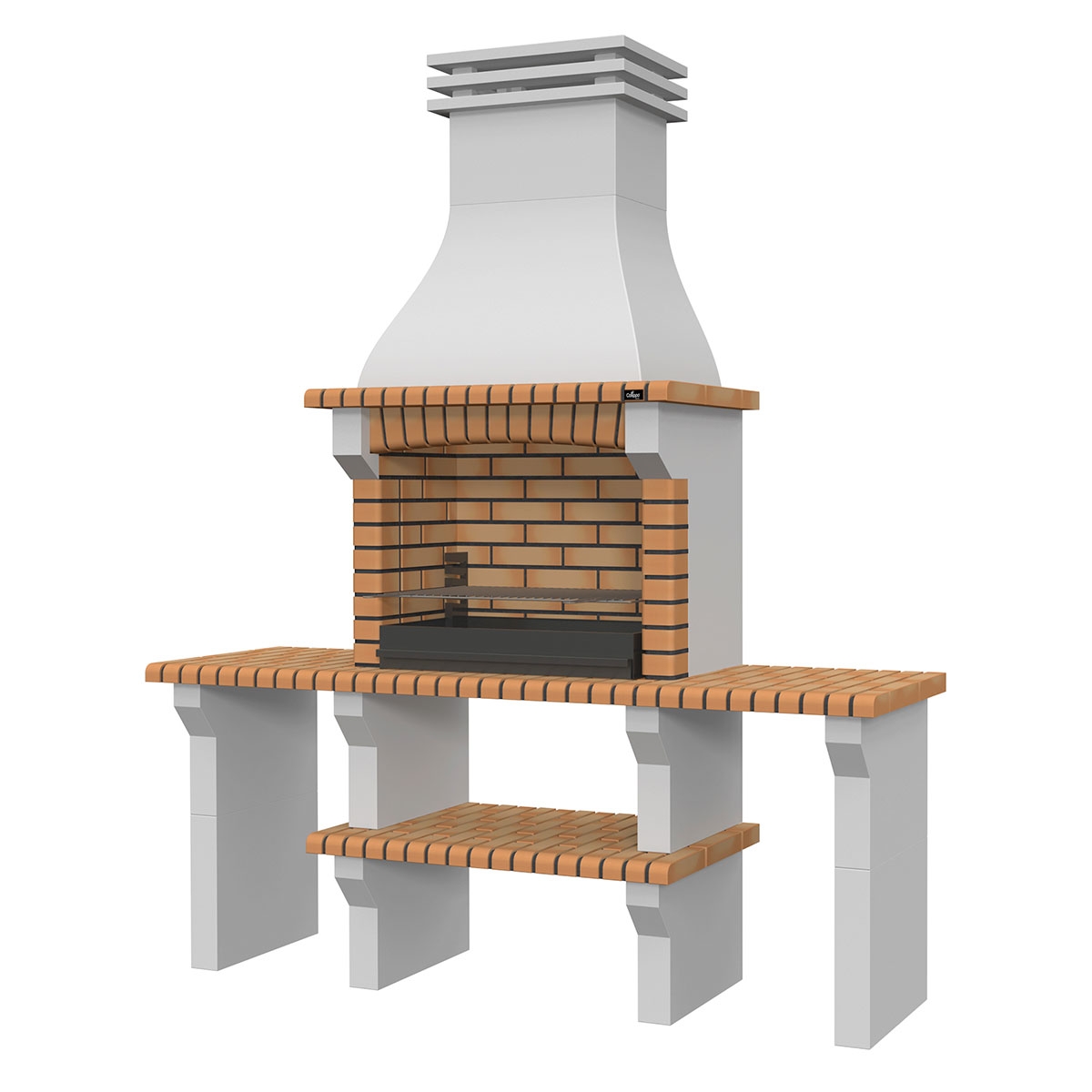 Barbecue with 2 Countertops Fafe Yellow - 2