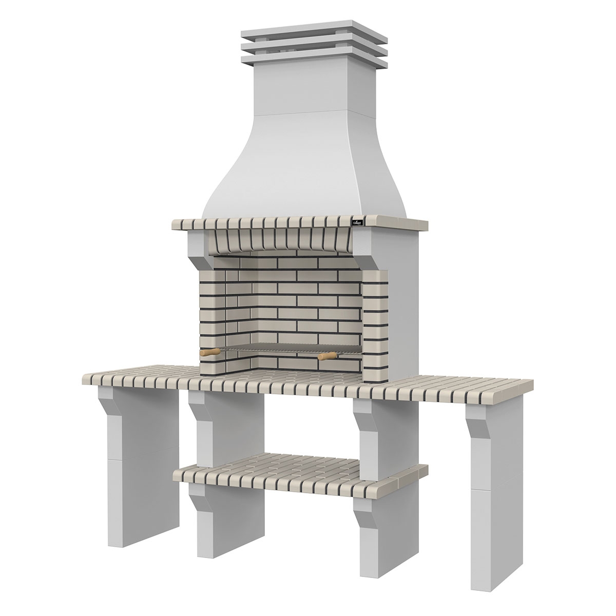 Churrasqueira com 2 Bancadas Fafe Branco