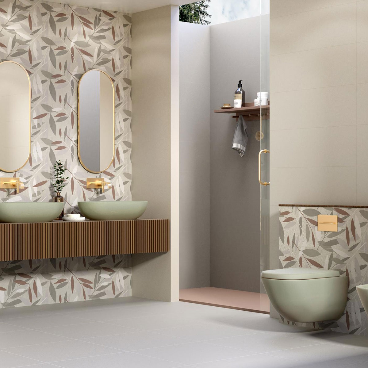 Interior with Essenza Beige coating 30x60