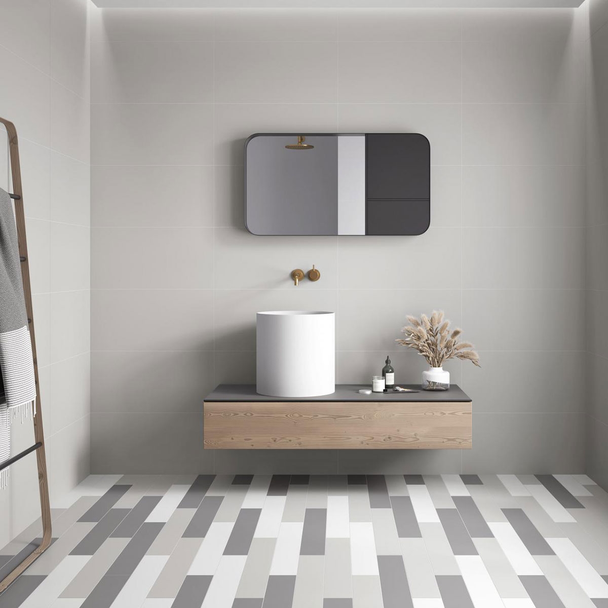 Interior with Essenza Perla 30x60 coating