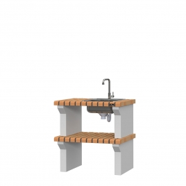 Hob with sink and faucet Vagos Yellow