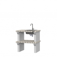 Countertops with sink and faucet Vagos White