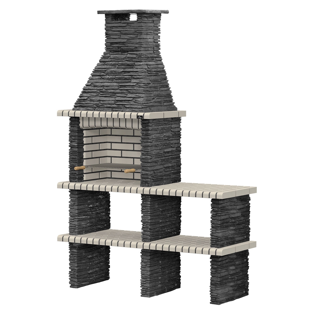 Piódão Blanco Barbecue mit Arbeitsplatte