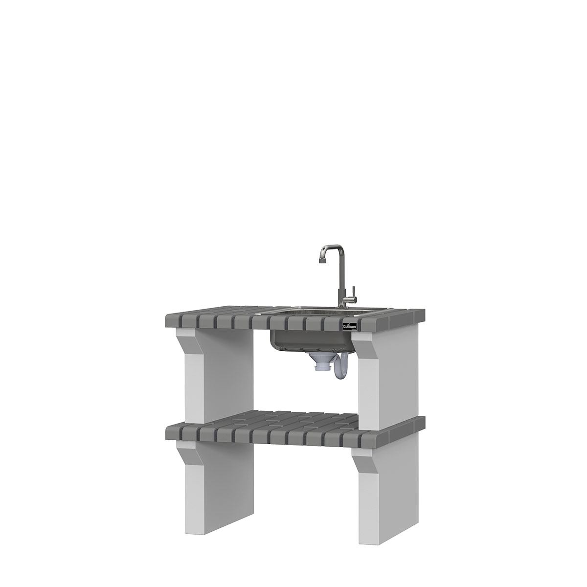 Hobs with sink and faucet Vagos Grey