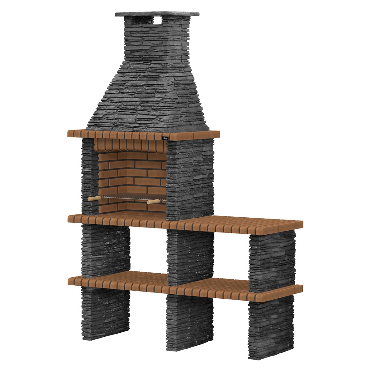 Piódão Templar Barbecue mit Arbeitsplatte