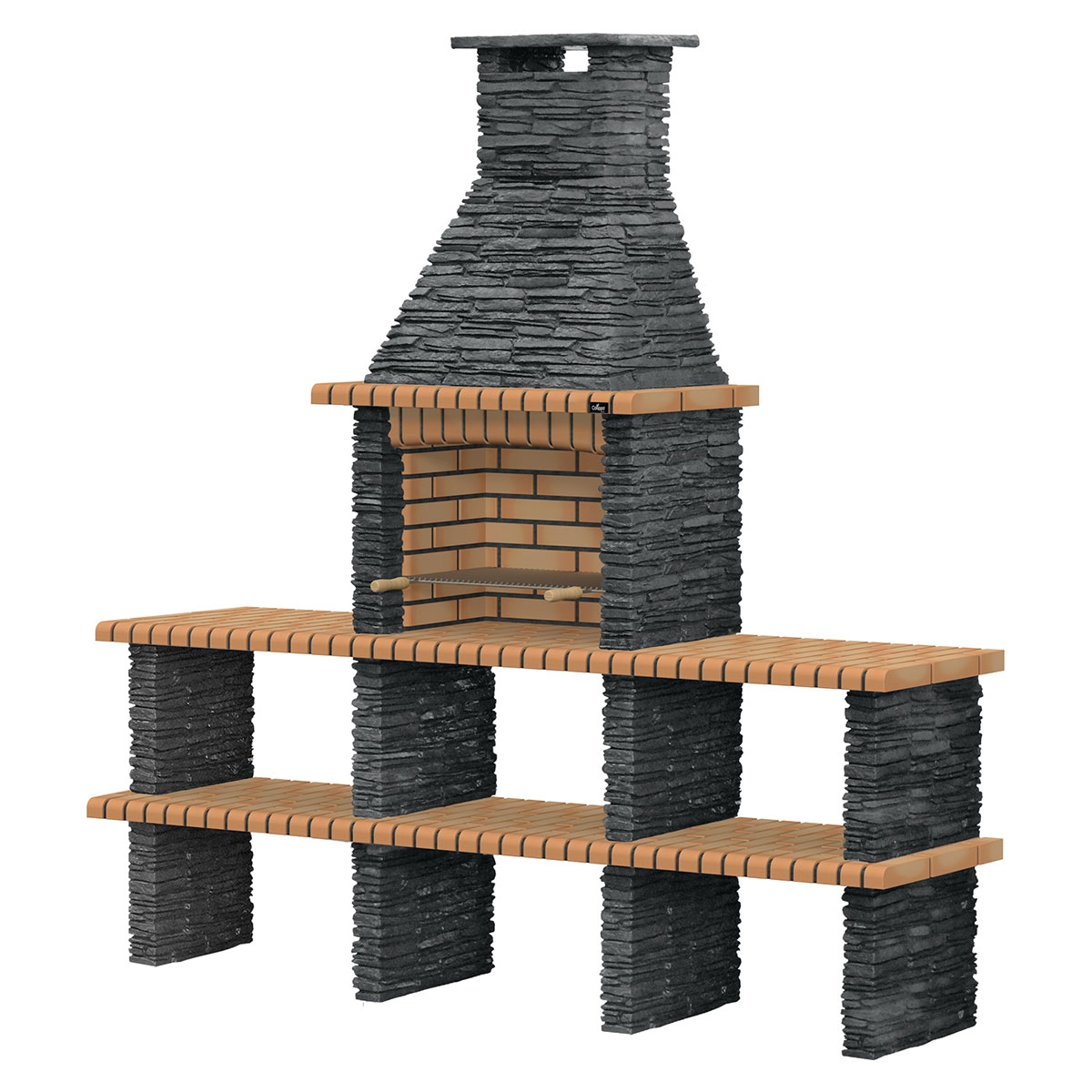 Barbecue mit 2 Arbeitsplatten Piódão Amarillo - 2