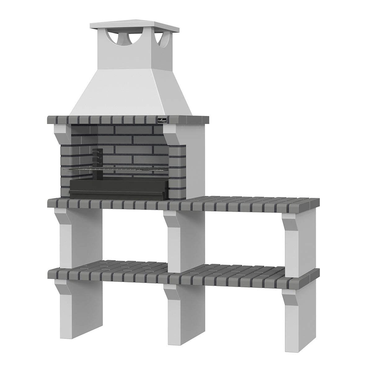 Grill mit Vagos Gray Arbeitsplatten