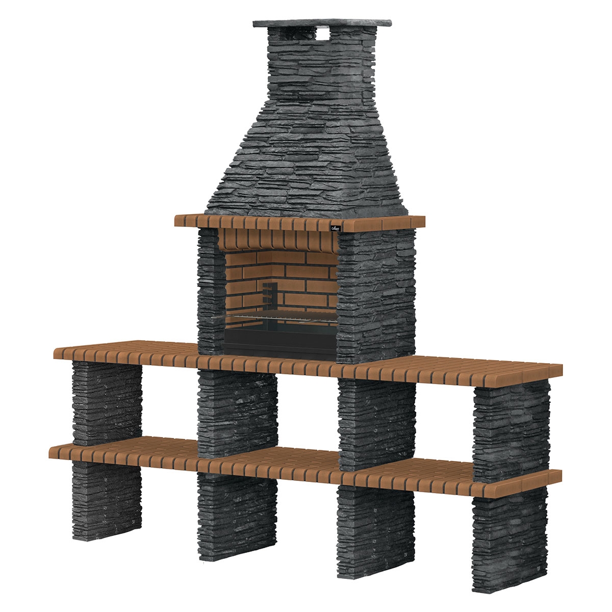 Churrasqueira com 2 Bancadas Piódão Templário - 2