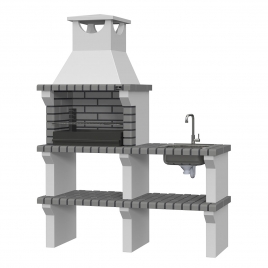 Grill mit Arbeitsplatte, Spüle und Wasserhahn Vagos Gray