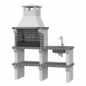 Grill mit Arbeitsplatte, Spüle und Wasserhahn Vagos Gray
