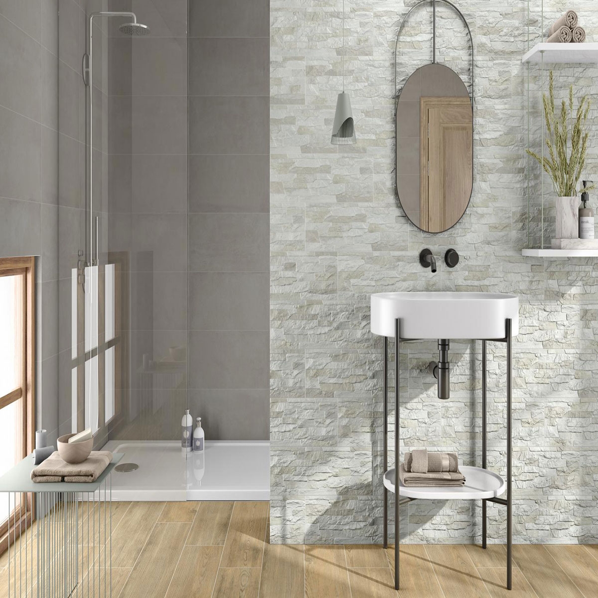 Bathroom with AT Titan Neutral coating 17x52