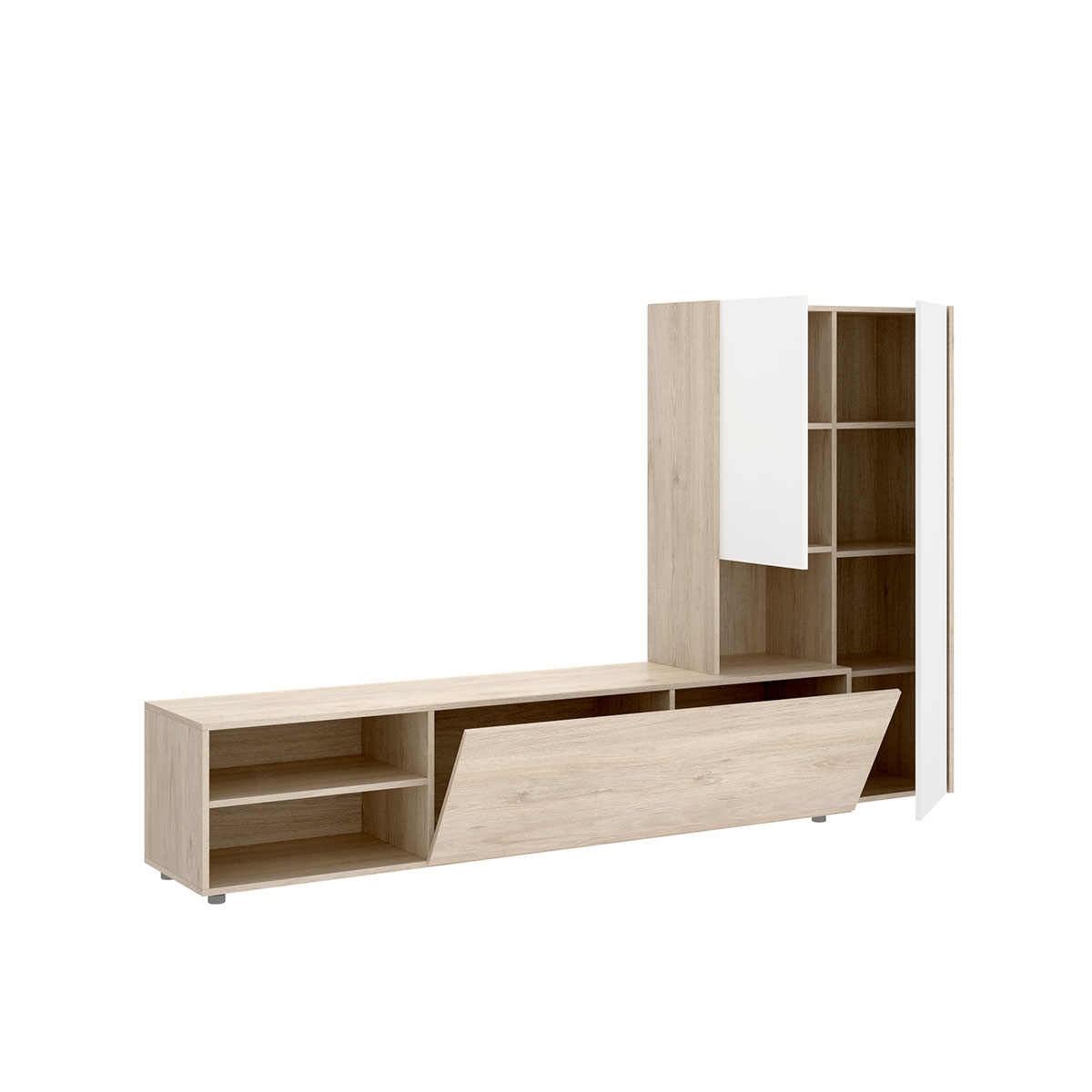 Kompakter Kei 3-Türiger natürlicher/weißer Fernseher Wohnzimmer – 2