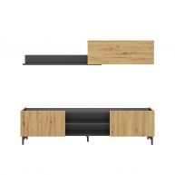 Meuble TV Compact Tass Nordic/Graphite