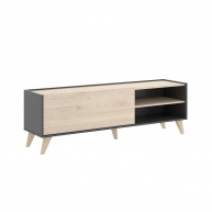 Ness Graphite/Natural TV Base Gabinete