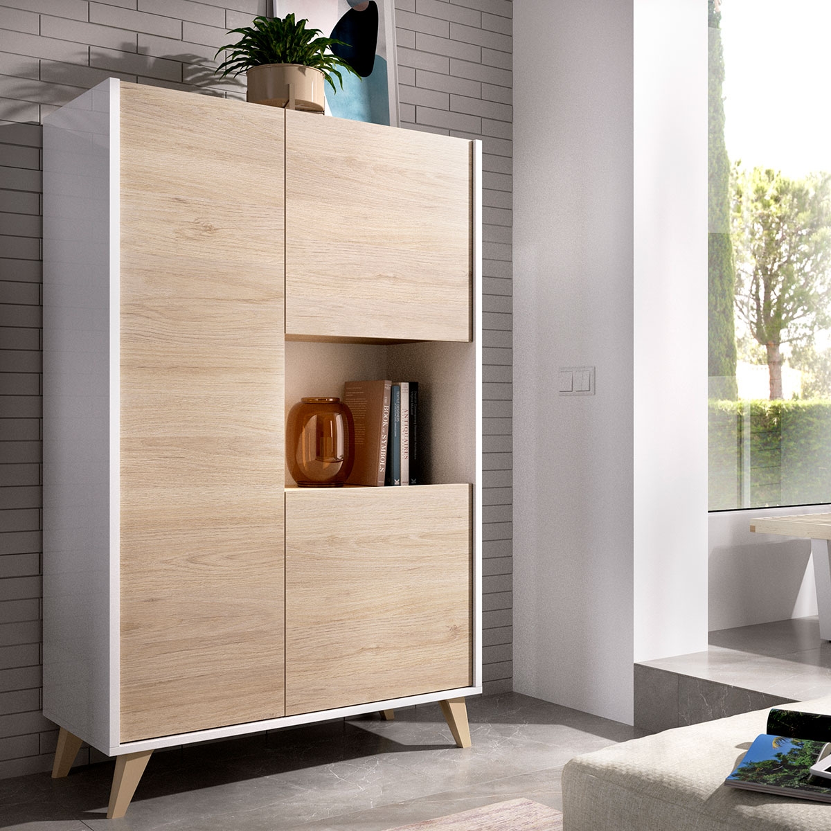 Room with High Ness Module 3 Doors White/Natural - 2