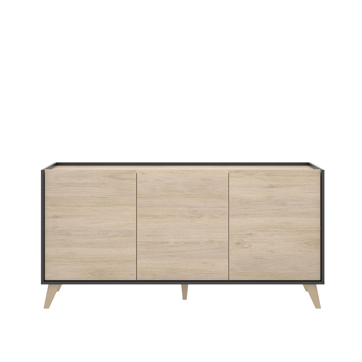 Ness 3 Tür-Sideboard Graphit/Natural - 2