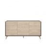 Ness 3 Tür-Sideboard Graphit/Natural - 2