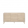 3 Doors Ness Weiß/Natur-Sideboard