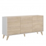 Ness White/Natural 3-Tür-Sideboard – 2