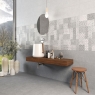 Baño con revestimiento Light Stone Grey 25x50