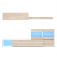 Sala de TV com Vitrine e LEDs Brilhantes/Naturais