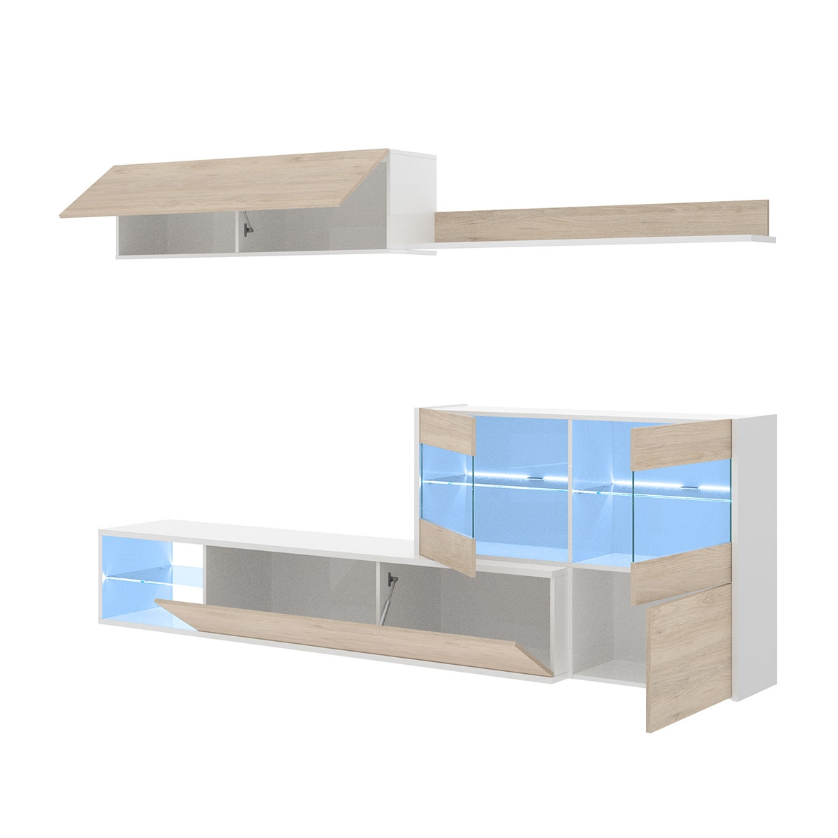 TV-Raum mit Showcase und Uma White Bright/Natural LEDs – 3