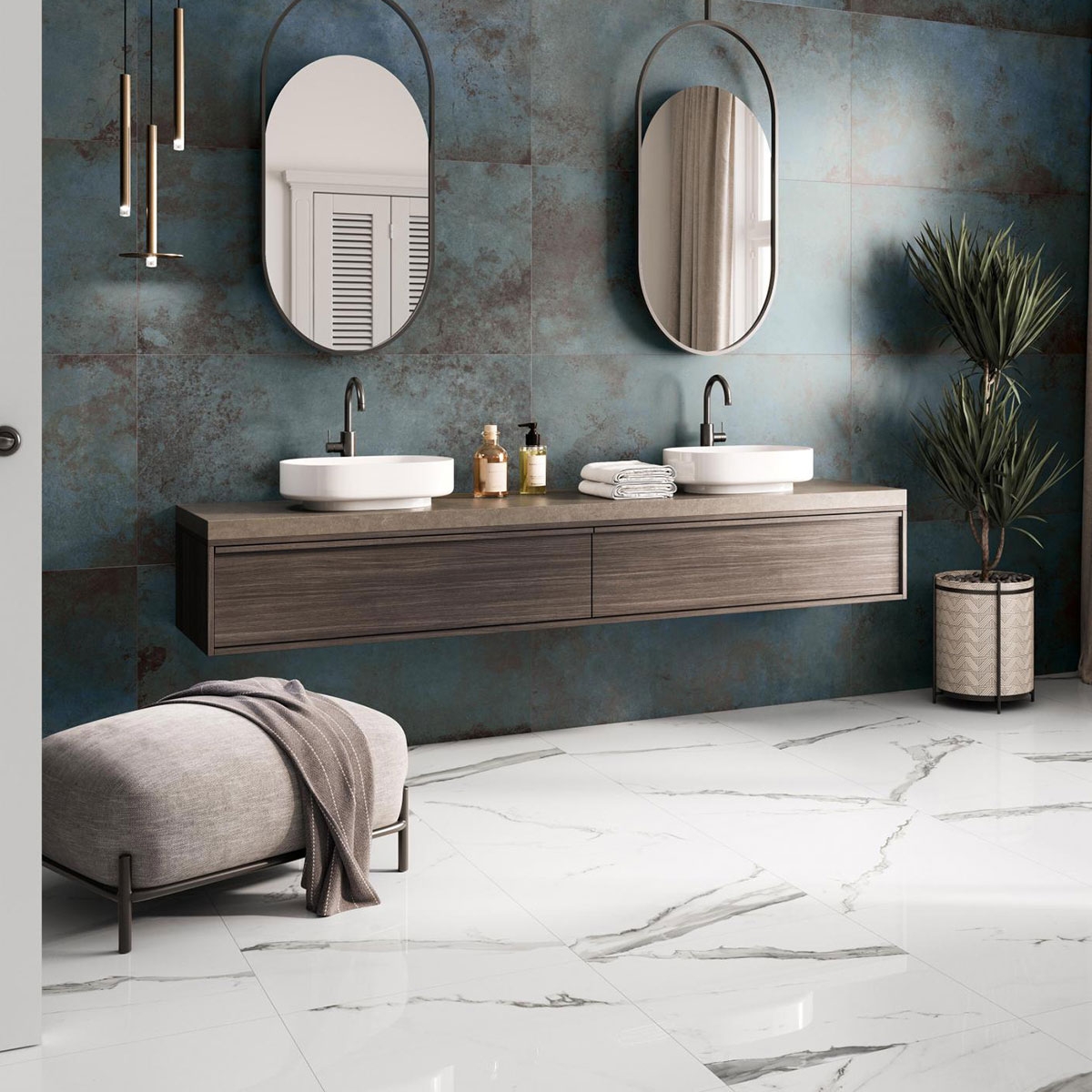 Interior with CR Cellini White Non-slip flooring 60x60