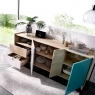 Ambiente with Sideboard 3 Doors and 2 Drawers Nova White/Grey/Natural/Emerald
