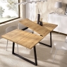 Zimmer mit Aran ausziehbarem Esstisch Metallbeine 120. Dicke: etwa 30 mm Nordic: 75x120-160x90 03K58293 -2