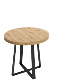 Mesa Comedor Duna Extensible 110 Redonda Patas. Grosor sobre 50 mm Nordic  77x110-158x110