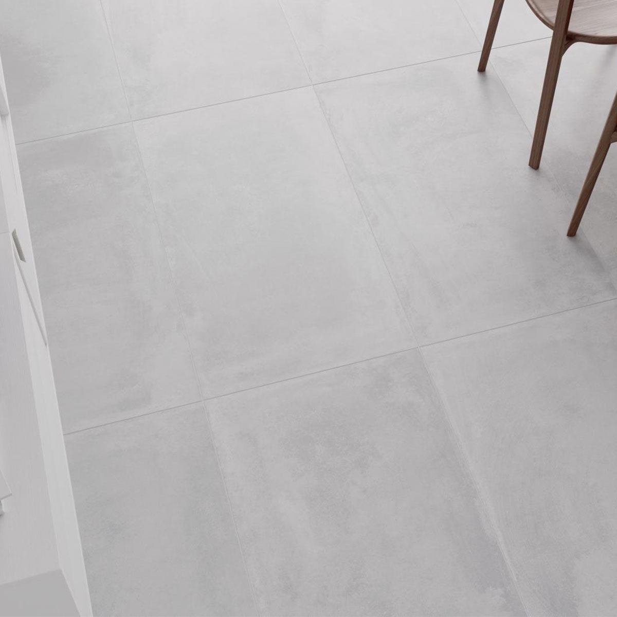 Interior con pavimento AT Elite Perla 60x60