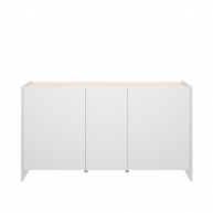 Kloe White/Natürliches 3-Tür-Sideboard
