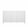 Kloe Buffet 3 portes blanc/naturel