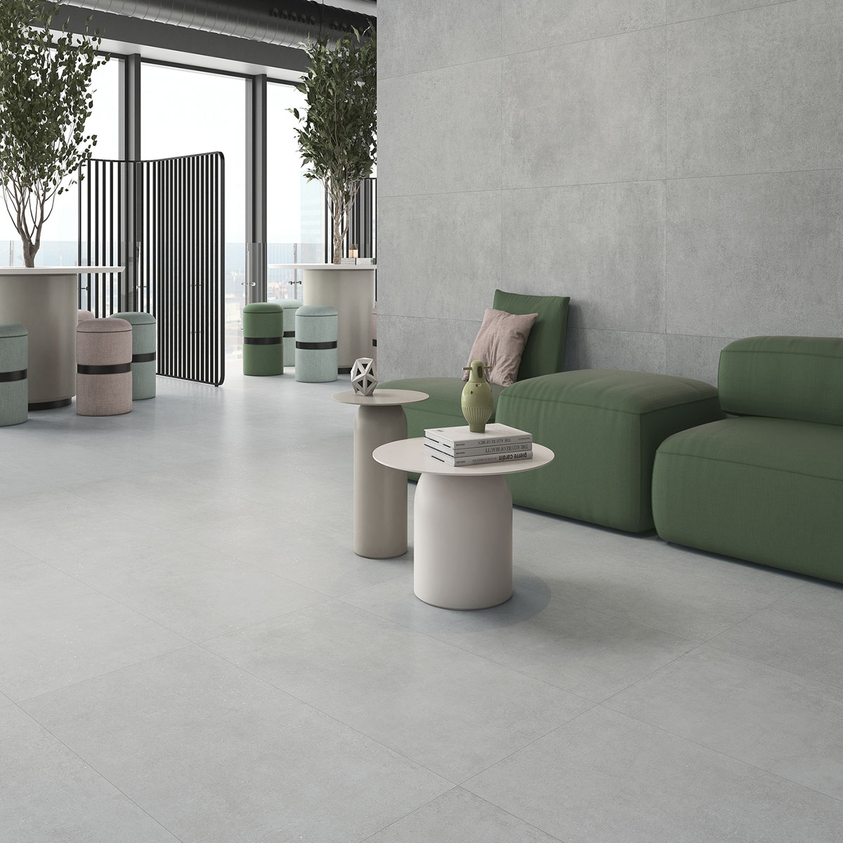 Interior with Gravel Grey pavement 60x120