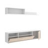 Meuble TV Compact Bay Blanc/Naturel - 2