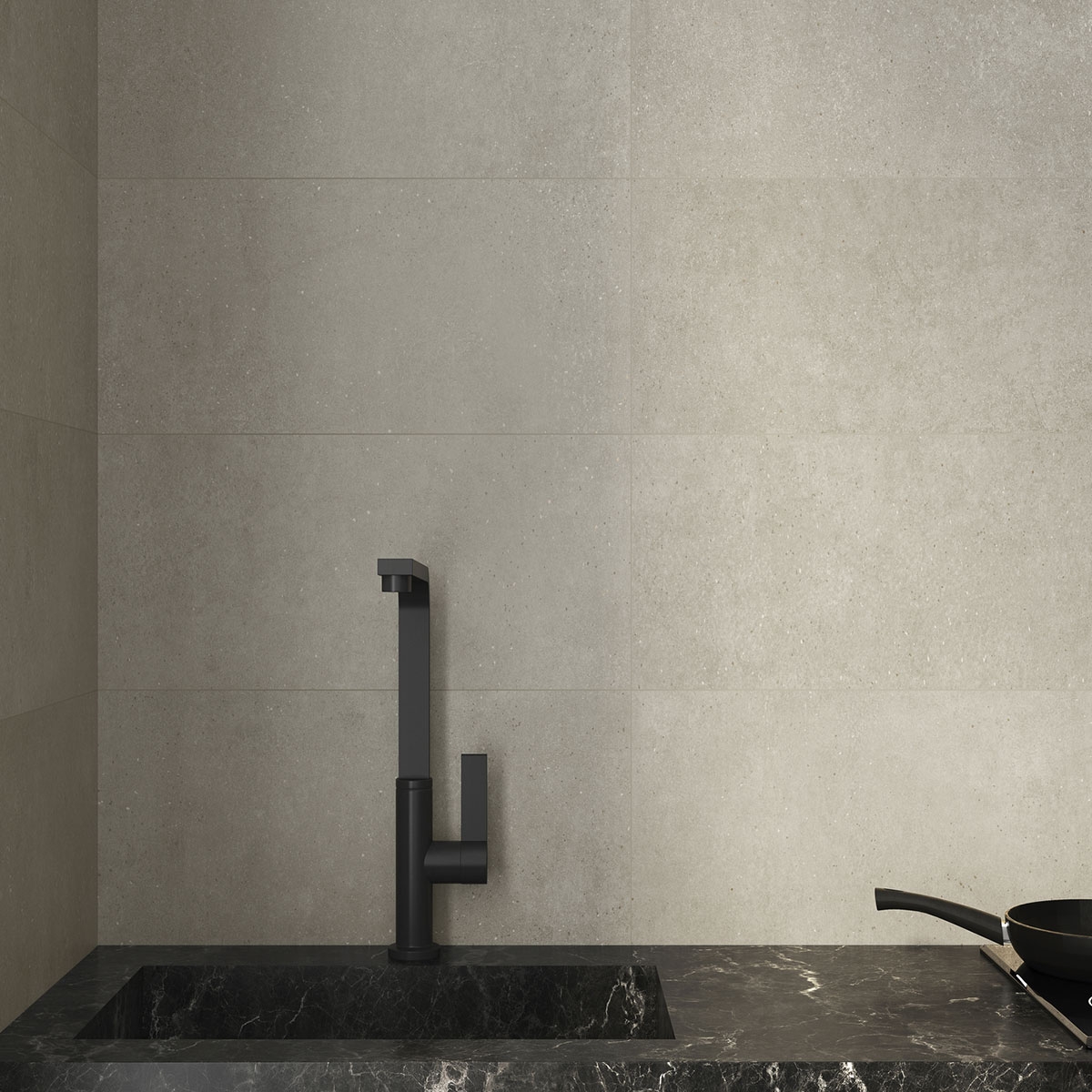 Cuisine avec revêtement Gravel Earth 25x75