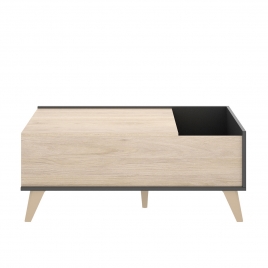 Ness Graphite/Natural Lift-Up Couchtisch 41x99x60