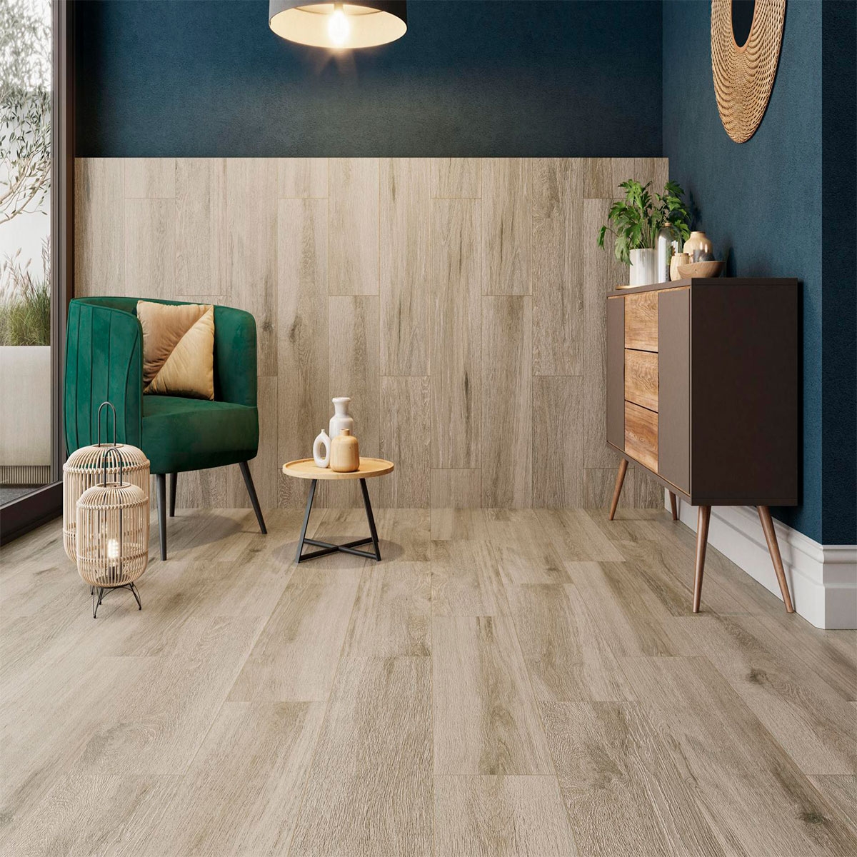 Interior with flooring AT Louvre Argent 25x100