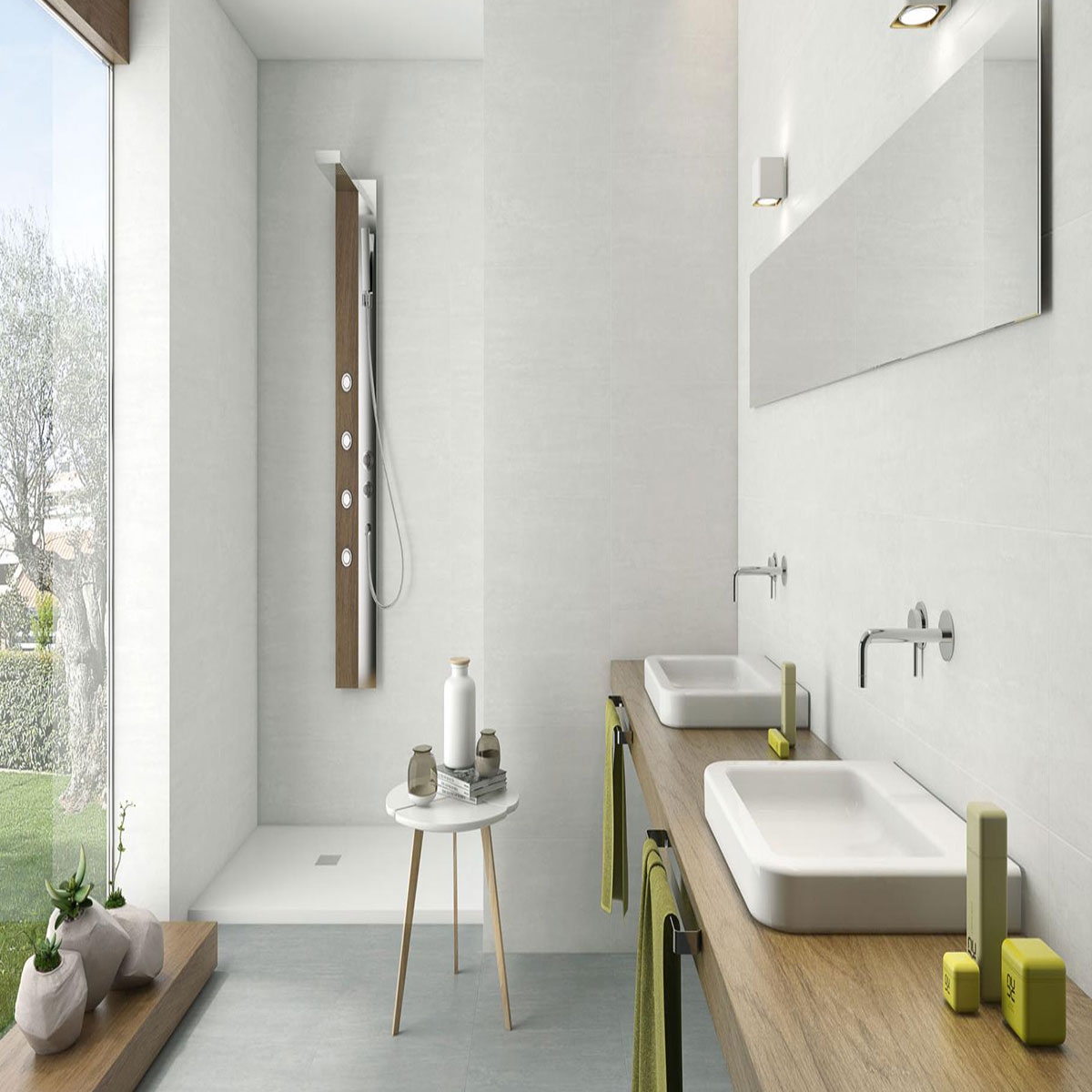 Salle de bain avec revêtement AT Marte Perla 30,3x61,3