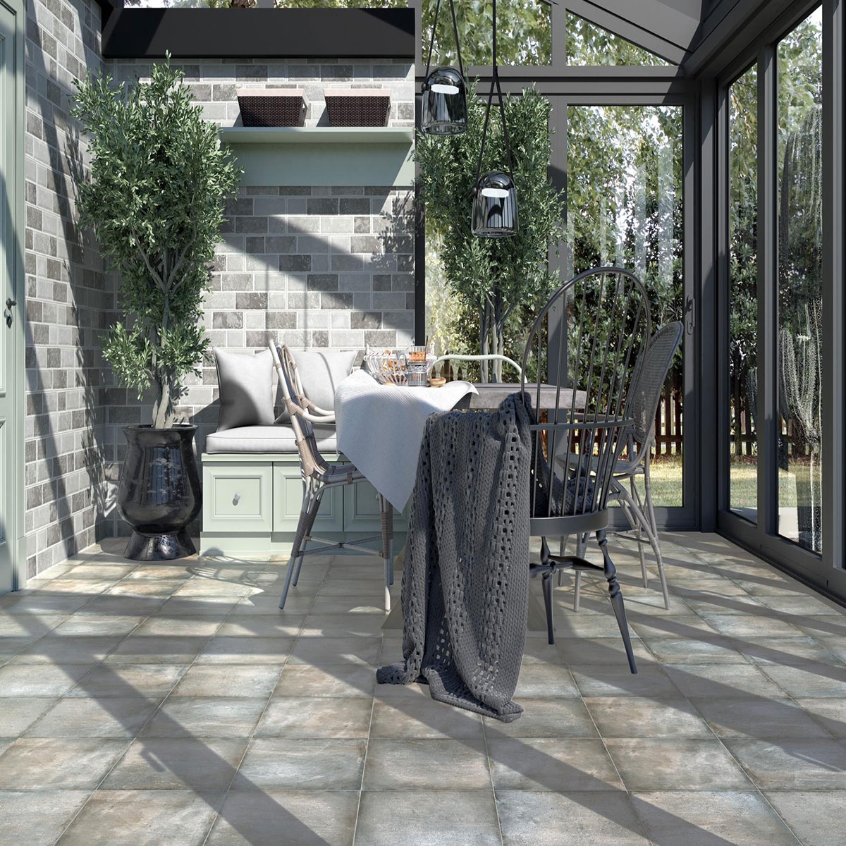 Exterior com pavimento antiderrapante AT Haro Grey 33.3x33.3