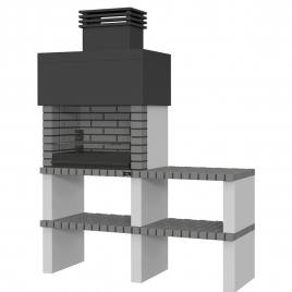 Ericeira Barbecue mit Arbeitsplatte 037P/2.C Gray