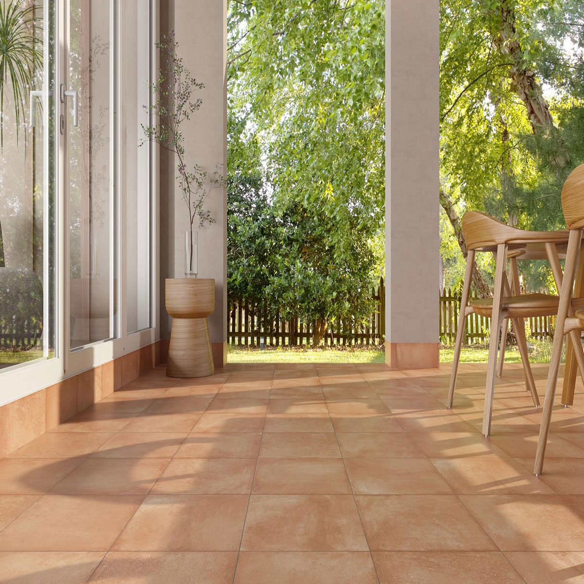 Exterior con pavimento AT Haro Coto Antideslizante 33.3x33.3