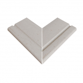 Foto de Canto Exterior 665 Serena Bianco 62.6x62.6x2.6 (Preço por peça)