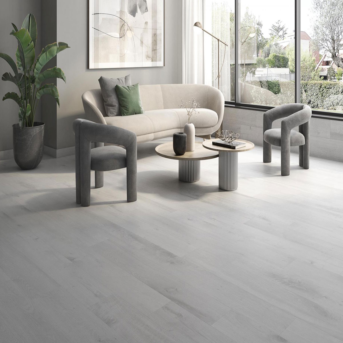 Innenraum mit Oldmanor Es Pavement. Perlmutt 20x120n